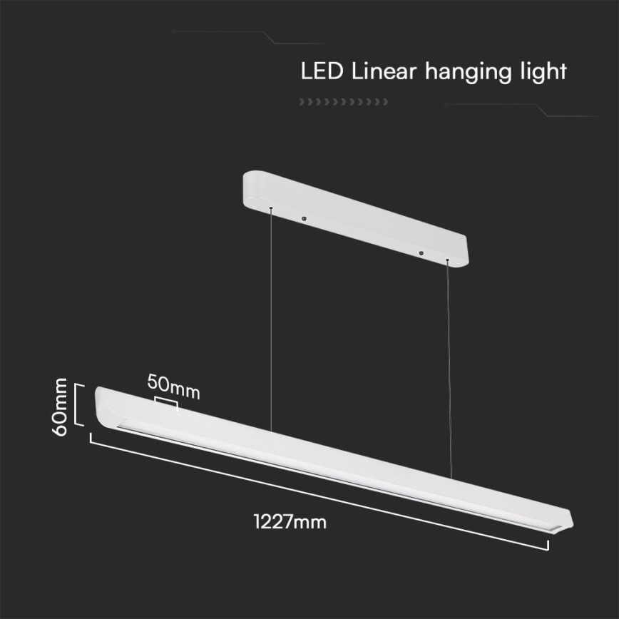Lampadario LED a sospensione con filo LED/36W/230V 3000/4000/6400K bianco