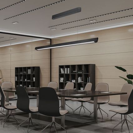 Lampadario LED a sospensione con filo LED/36W/230V 3000/4000/6400K nero