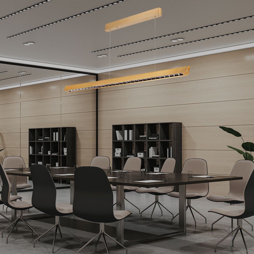 Lampadario LED a sospensione con filo LED/36W/230V 3000/4000/6400K oro