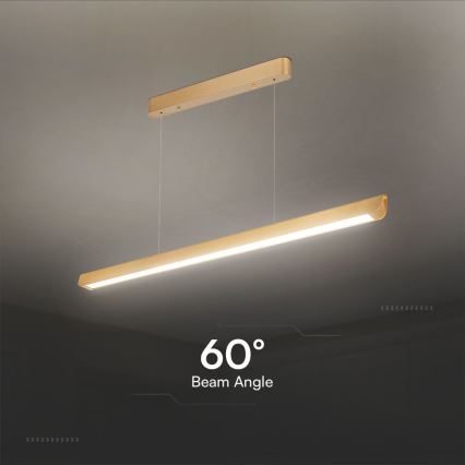 Lampadario LED a sospensione con filo LED/36W/230V 3000/4000/6400K oro