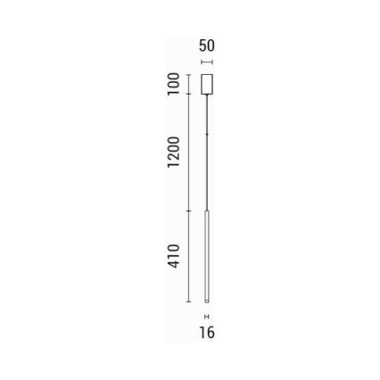 Lampadario LED a sospensione con filo LED/3W/230V 3000K diametro 5 cm