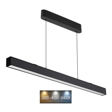 Lampadario LED a sospensione con filo LED/40W/230V 3000/4000/6400K nero