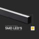 Lampadario LED a sospensione con filo LED/40W/230V 3000/4000/6400K nero