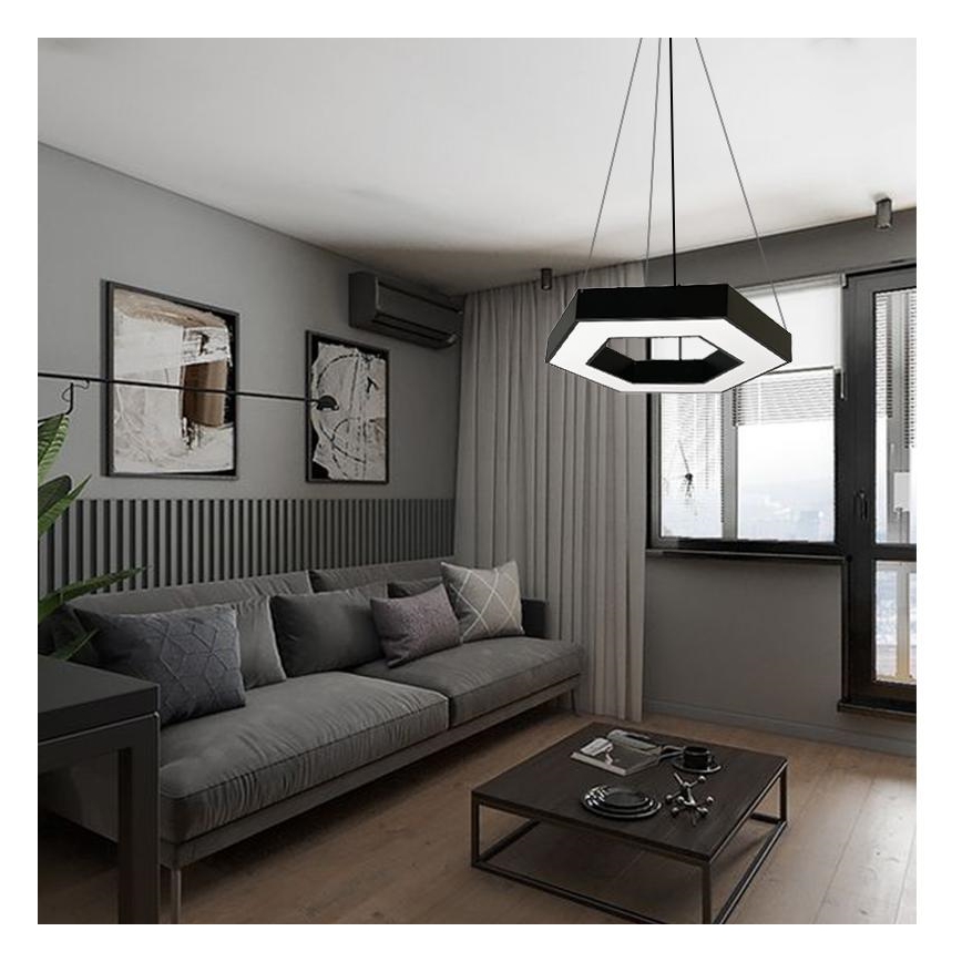 Lampadario LED a sospensione con filo LED/40W/230V 4000K diametro 80 cm