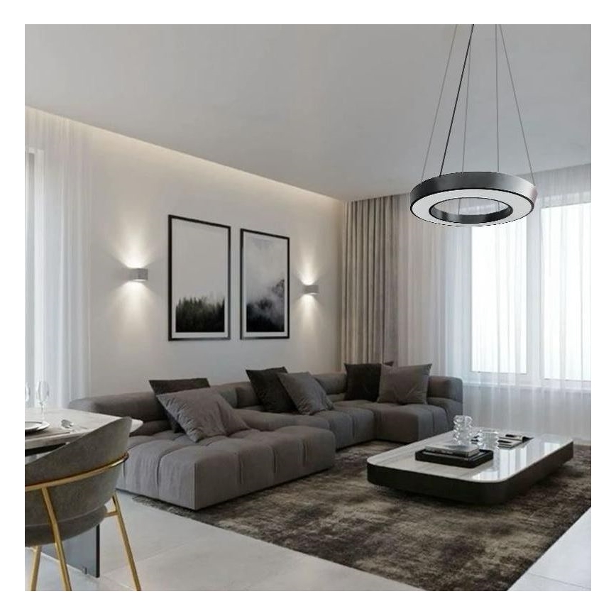 Lampadario LED a sospensione con filo LED/40W/230V 4000K diametro 80 cm