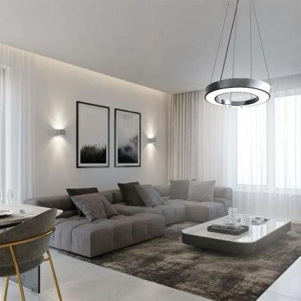 Lampadario LED a sospensione con filo LED/40W/230V 4000K diametro 80 cm