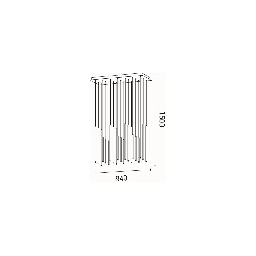 Lampadario LED a sospensione con filo LED/47W/230V 3000K