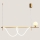 Lampadario LED a sospensione con filo LED/50W/230V + 1xG9/10W oro