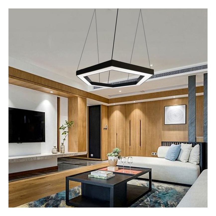 Lampadario LED a sospensione con filo LED/50W/230V 4000K diametro 100 cm
