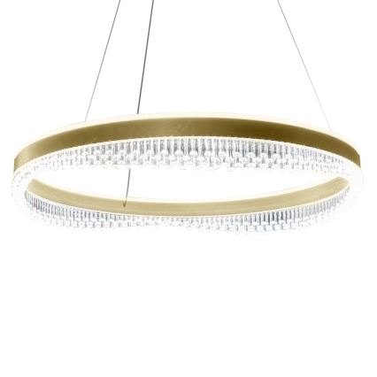 Lampadario LED a sospensione con filo LED/52W/230V diametro 60 cm oro