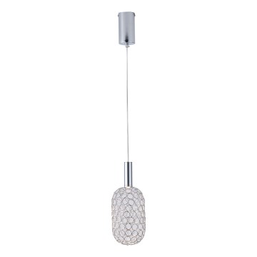 Lampadario LED a sospensione con filo LED/6,3W/230V 3000K cromo lucido diametro 20 cm