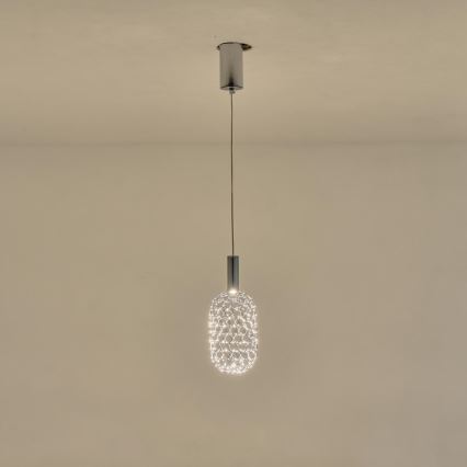 Lampadario LED a sospensione con filo LED/6,3W/230V 3000K cromo lucido diametro 20 cm