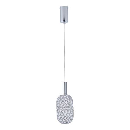 Lampadario LED a sospensione con filo LED/6,3W/230V 3000K cromo lucido diametro 20 cm