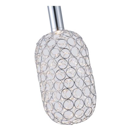 Lampadario LED a sospensione con filo LED/6,3W/230V 3000K cromo lucido diametro 20 cm