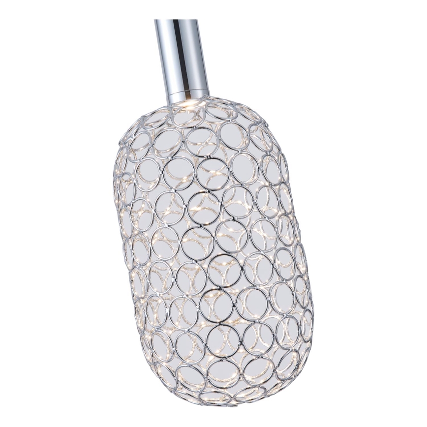 Lampadario LED a sospensione con filo LED/6,3W/230V 3000K cromo lucido diametro 20 cm