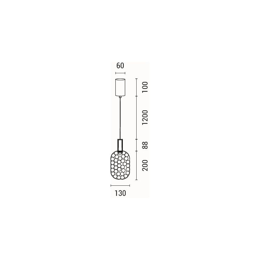 Lampadario LED a sospensione con filo LED/6,3W/230V 3000K cromo lucido diametro 20 cm