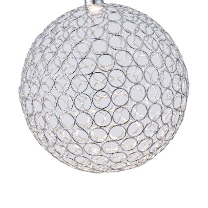 Lampadario LED a sospensione con filo LED/6,3W/230V 3000K cromo lucido diametro 25 cm