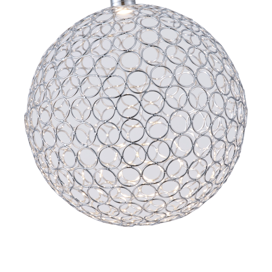 Lampadario LED a sospensione con filo LED/6,3W/230V 3000K cromo lucido diametro 25 cm