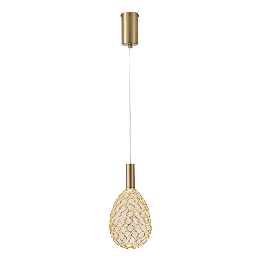 Lampadario LED a sospensione con filo LED/6,3W/230V 3000K oro diametro 14 cm