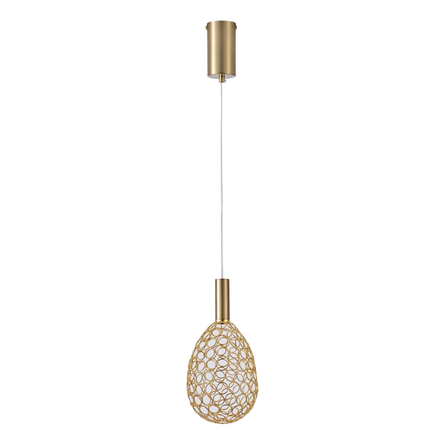 Lampadario LED a sospensione con filo LED/6,3W/230V 3000K oro diametro 14 cm