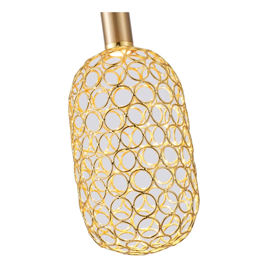 Lampadario LED a sospensione con filo LED/6,3W/230V 3000K oro diametro 20 cm