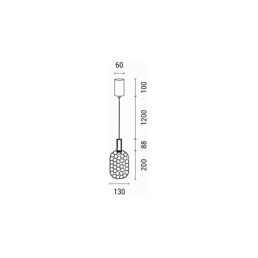 Lampadario LED a sospensione con filo LED/6,3W/230V 3000K oro diametro 20 cm