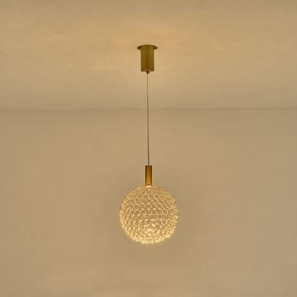 Lampadario LED a sospensione con filo LED/6,3W/230V 3000K oro diametro 25 cm