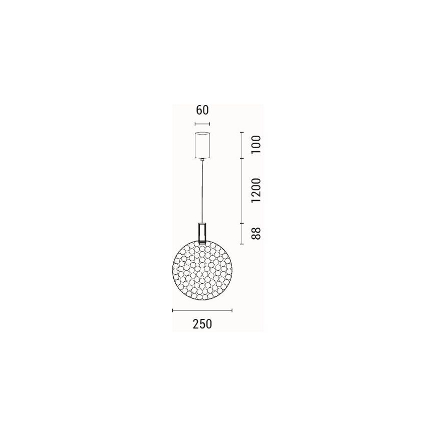 Lampadario LED a sospensione con filo LED/6,3W/230V 3000K oro diametro 25 cm