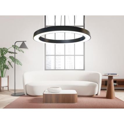 Lampadario LED a sospensione con filo LED/60W/230V 4000K diametro 120 cm nero
