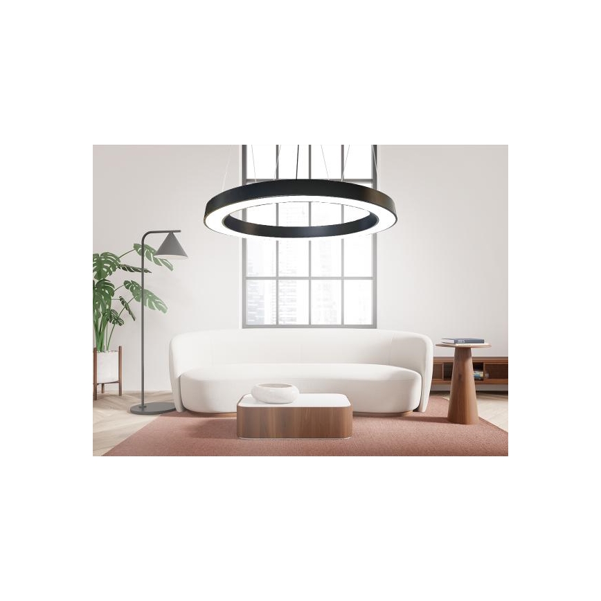 Lampadario LED a sospensione con filo LED/60W/230V 4000K diametro 120 cm nero