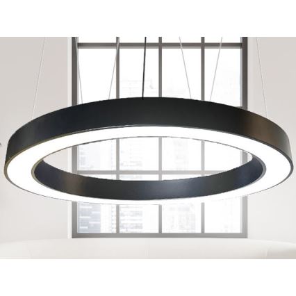 Lampadario LED a sospensione con filo LED/60W/230V 4000K diametro 120 cm nero