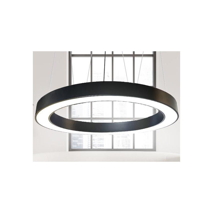Lampadario LED a sospensione con filo LED/60W/230V 4000K diametro 120 cm nero