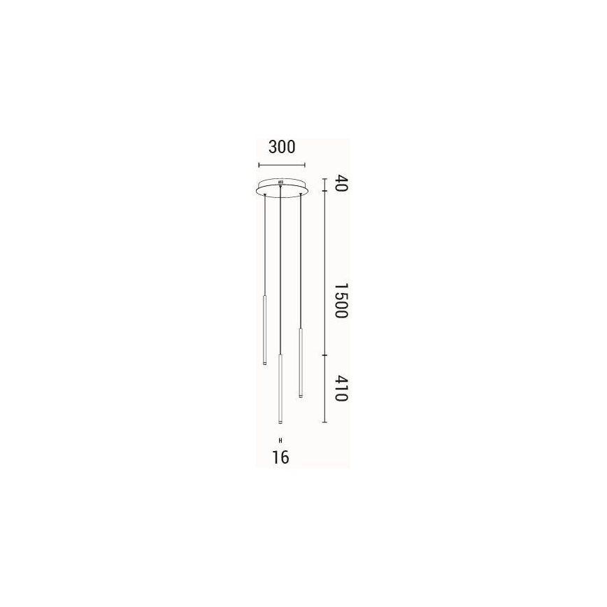 Lampadario LED a sospensione con filo LED/6W/230V 3000K diametro 30 cm