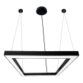 Lampadario LED a sospensione con filo LED/70W/230V 4000K 100x100 cm nero