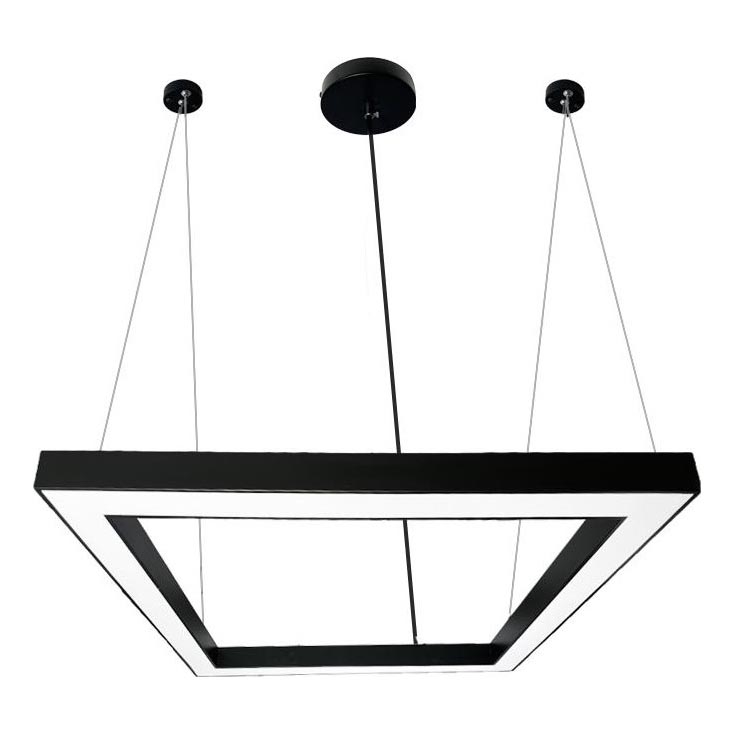 Lampadario LED a sospensione con filo LED/70W/230V 4000K 100x100 cm nero