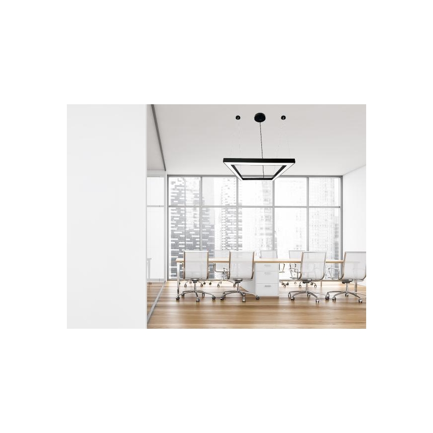 Lampadario LED a sospensione con filo LED/70W/230V 4000K 100x100 cm nero