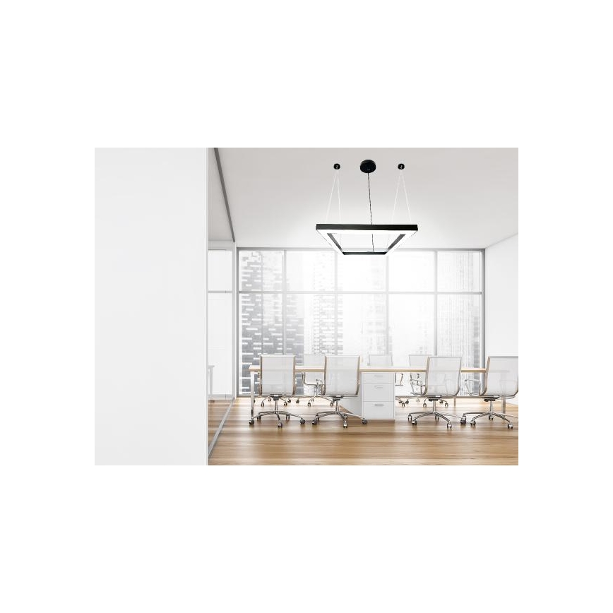 Lampadario LED a sospensione con filo LED/70W/230V 4000K 100x100 cm nero