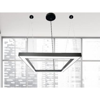 Lampadario LED a sospensione con filo LED/70W/230V 4000K 100x100 cm nero