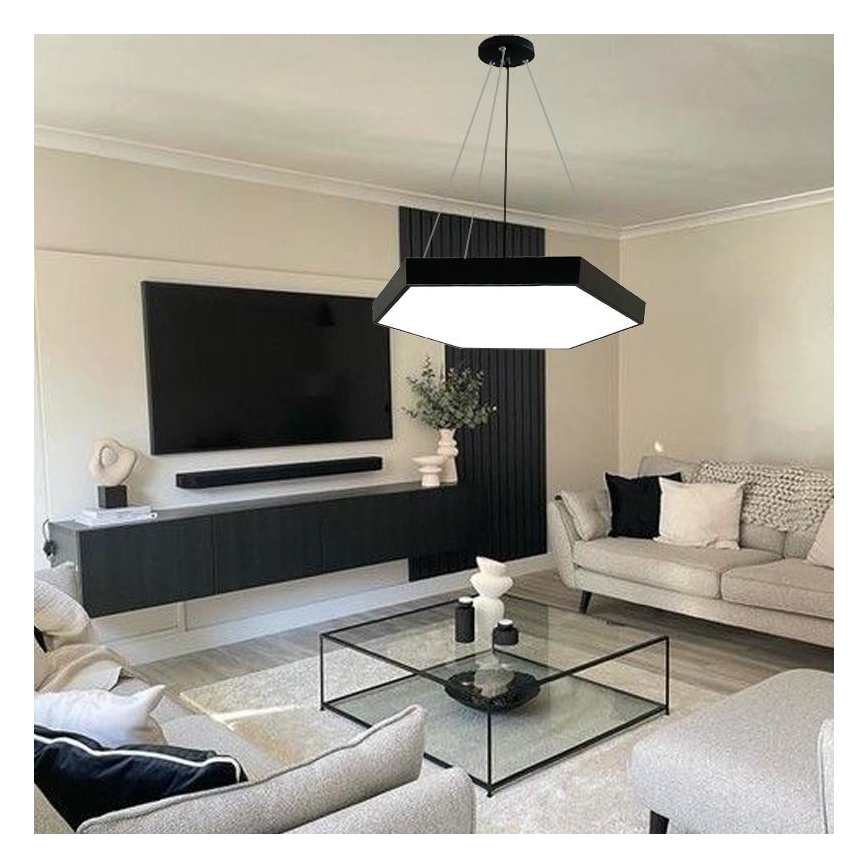 Lampadario LED a sospensione con filo LED/70W/230V 4000K diametro 80 cm