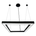 Lampadario LED a sospensione con filo LED/80W/230V 4000K 120x120 cm nero