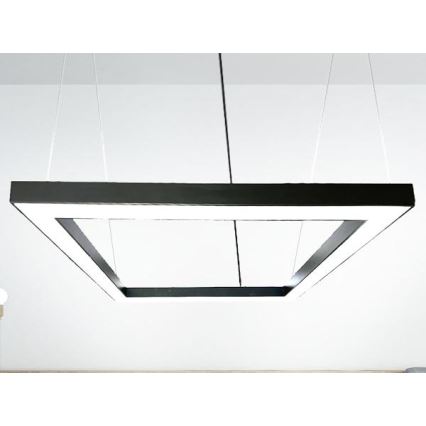 Lampadario LED a sospensione con filo LED/80W/230V 4000K 120x120 cm nero