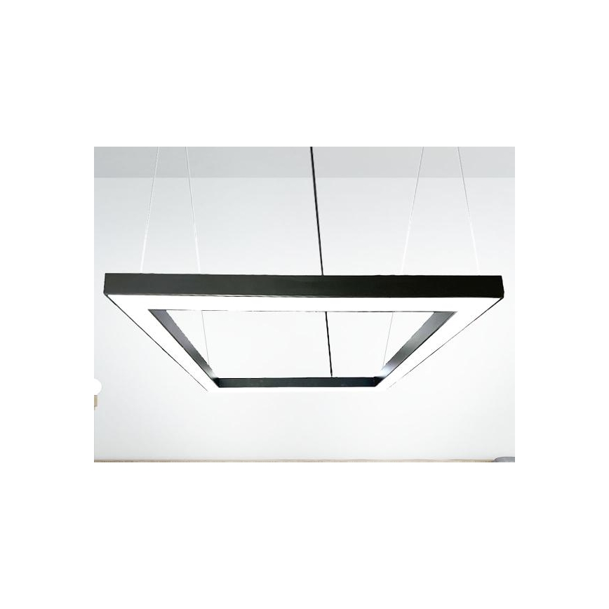 Lampadario LED a sospensione con filo LED/80W/230V 4000K 120x120 cm nero