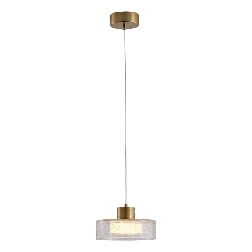Lampadario LED a sospensione con filo LED/8W/230V 3000K oro/limpido pr. 20 cm