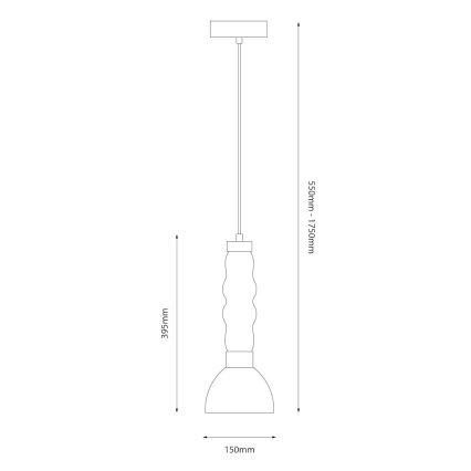 Lampadario LED a sospensione con filo LUCCO LED/13W/230V diametro 15 cm oro