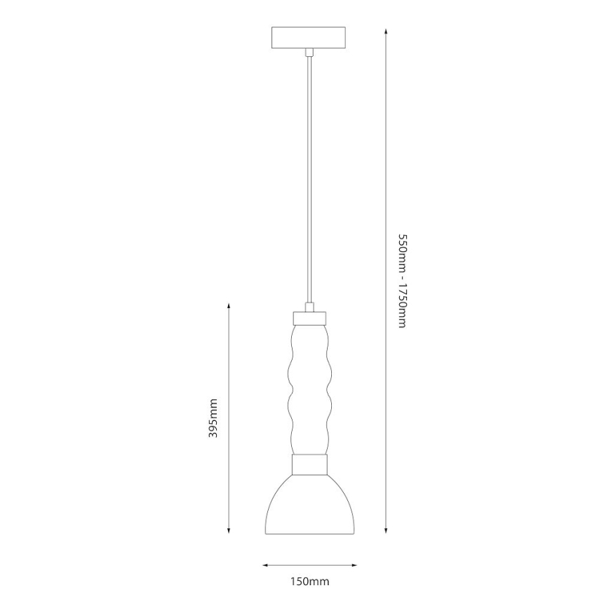 Lampadario LED a sospensione con filo LUCCO LED/13W/230V diametro 15 cm oro
