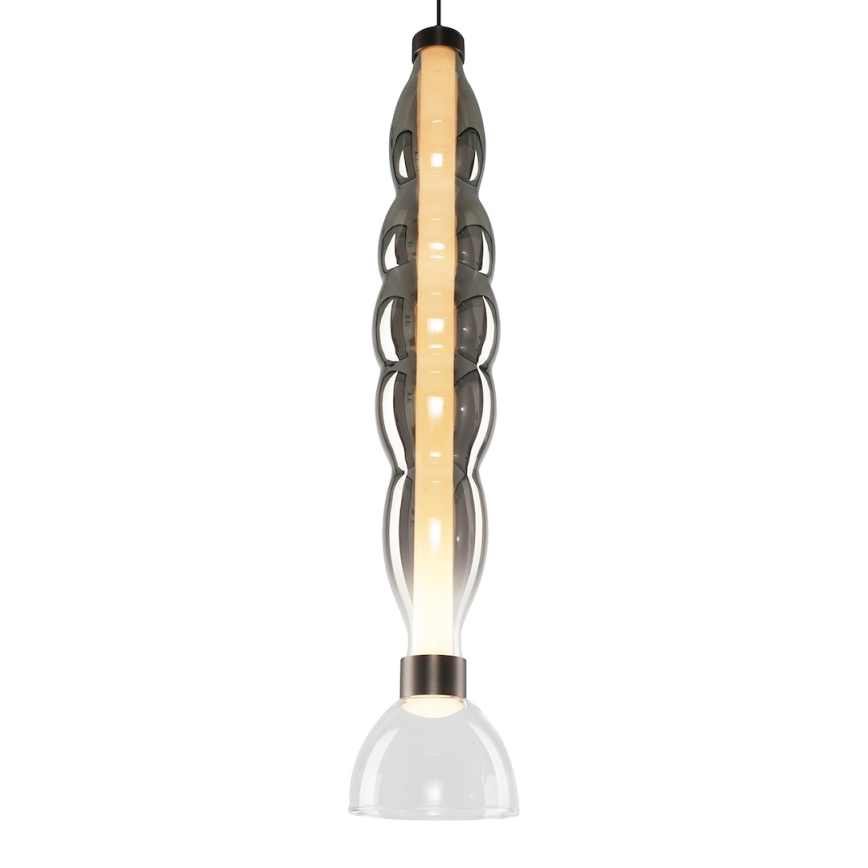 Lampadario LED a sospensione con filo LUCCO LED/18W/230V diametro 15 cm fumé