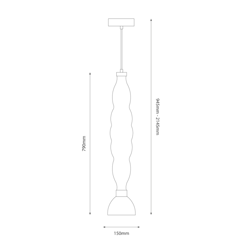 Lampadario LED a sospensione con filo LUCCO LED/18W/230V diametro 15 cm oro