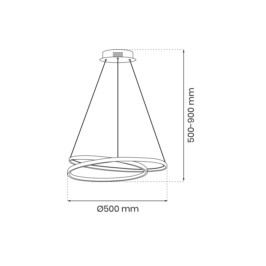 Lampadario LED a sospensione con filo LUCERO LED/48W/230V cromo lucido