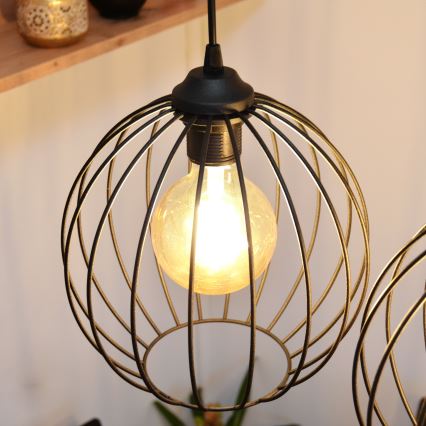 Lampadario LED a sospensione con filo MERCURE 3xE27/15W/230V