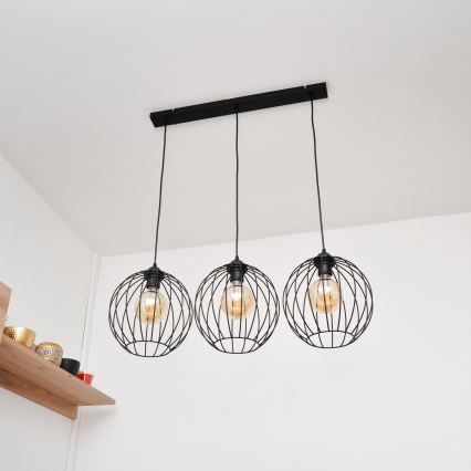 Lampadario LED a sospensione con filo MERCURE 3xE27/15W/230V